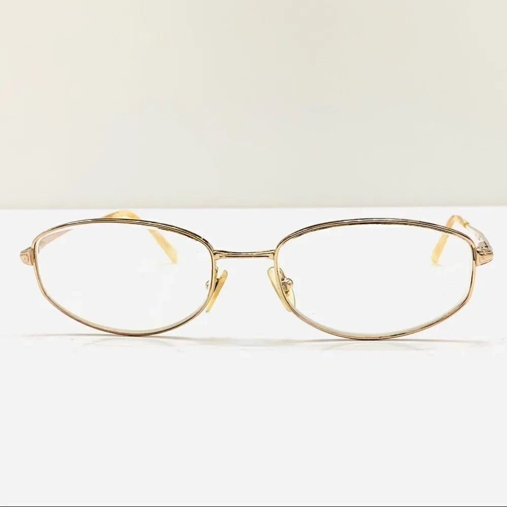 Sferoflex Eyeglasses Frames 53-17-130 Made In Italy Gold Women's Full Rim Flex